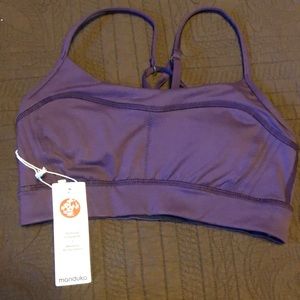 Women’s NWT Manduka Pintuck Athletic Bra Grape XS